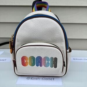 Coach Backpack Mini Court With Rainbow Coach